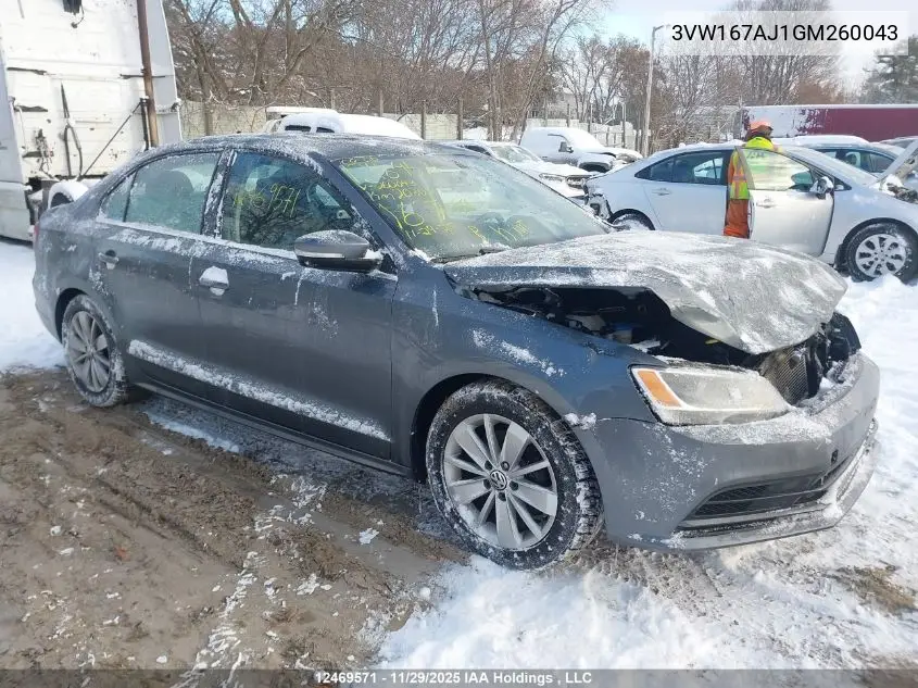 3VW167AJ1GM260043 2016 Volkswagen Jetta 1.4 Tsi Trendline/1.4 Tsi Trendline+