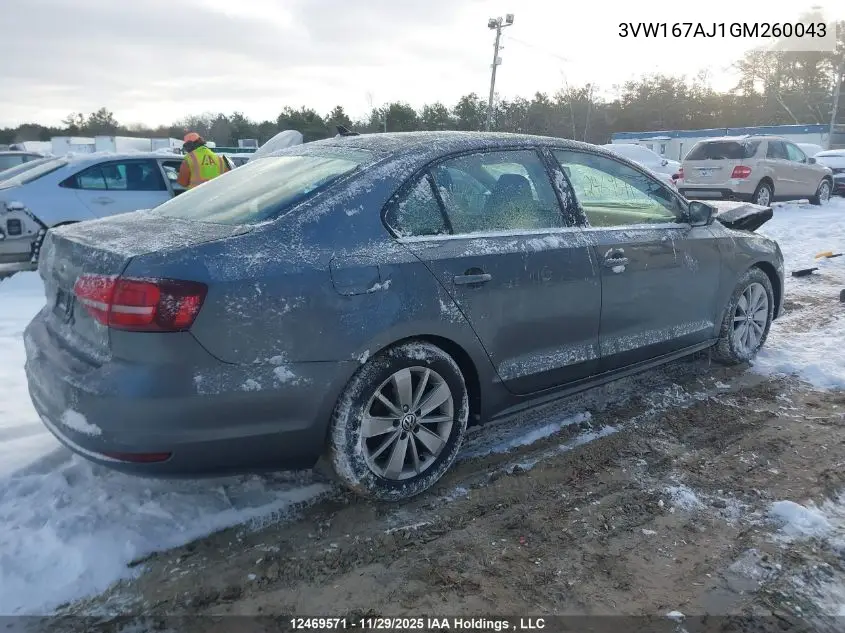 3VW167AJ1GM260043 2016 Volkswagen Jetta 1.4 Tsi Trendline/1.4 Tsi Trendline+