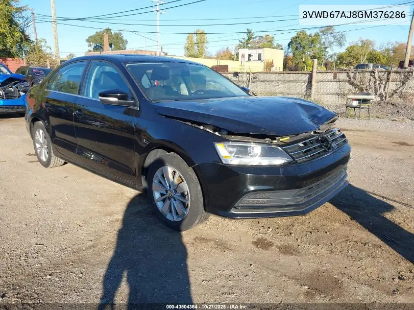 3VWD67AJ8GM376286 2016 Volkswagen Jetta 1.4T Se