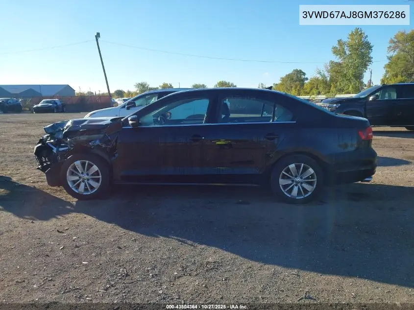 3VWD67AJ8GM376286 2016 Volkswagen Jetta 1.4T Se