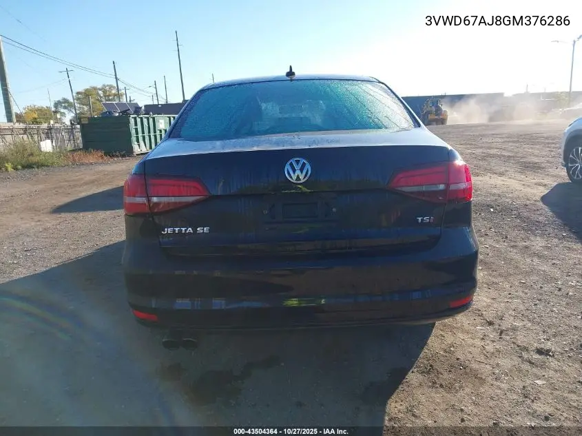 3VWD67AJ8GM376286 2016 Volkswagen Jetta 1.4T Se