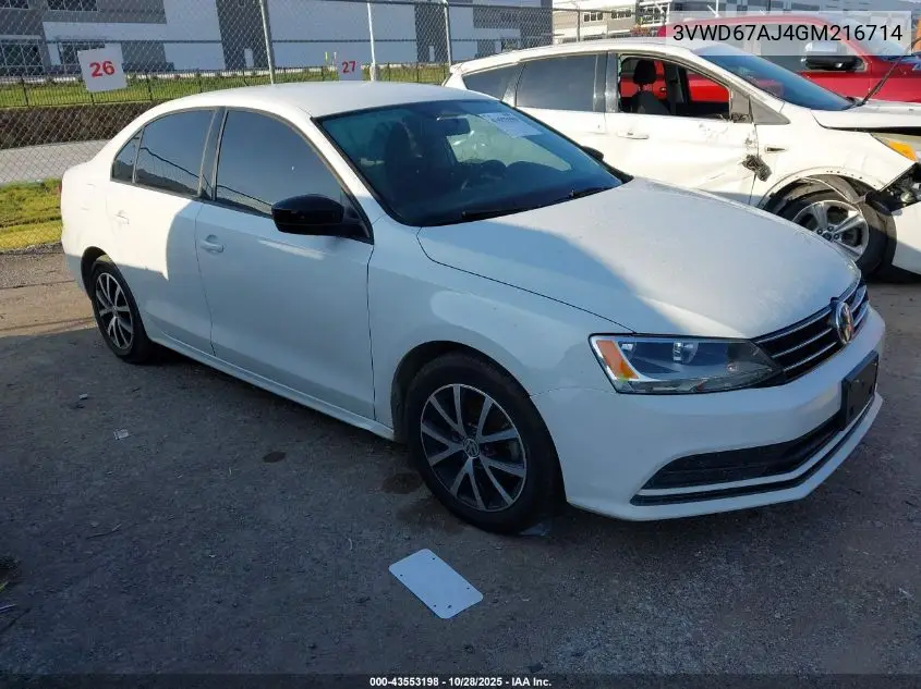 3VWD67AJ4GM216714 2016 Volkswagen Jetta 1.4T Se