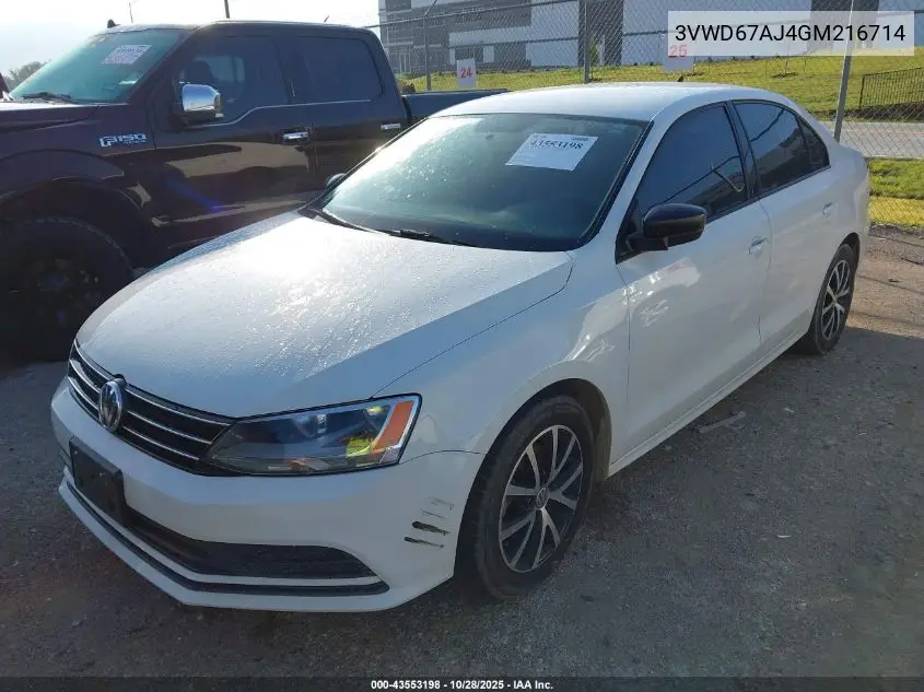 3VWD67AJ4GM216714 2016 Volkswagen Jetta 1.4T Se
