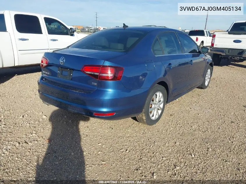 3VWD67AJ0GM405134 2016 Volkswagen Jetta 1.4T Se