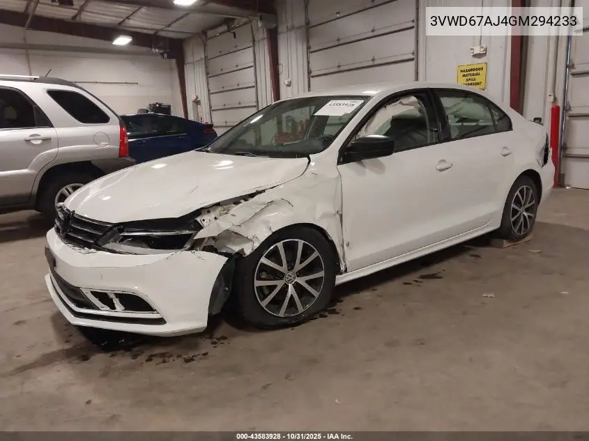 3VWD67AJ4GM294233 2016 Volkswagen Jetta 1.4T Se