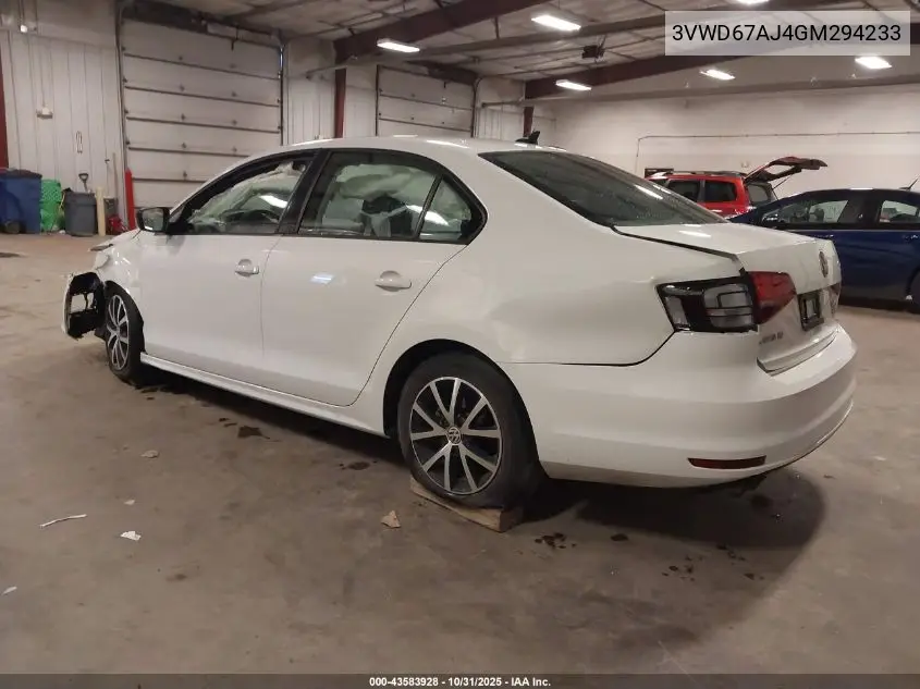 3VWD67AJ4GM294233 2016 Volkswagen Jetta 1.4T Se