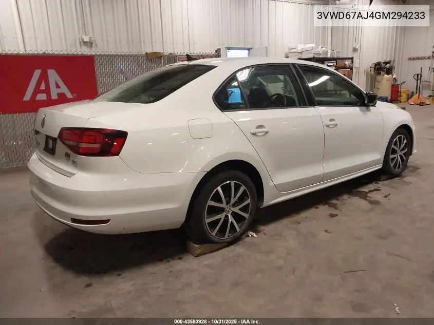 3VWD67AJ4GM294233 2016 Volkswagen Jetta 1.4T Se