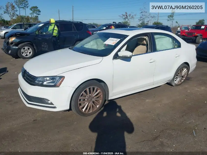 3VWL07AJ9GM260205 2016 Volkswagen Jetta 1.8T Sel