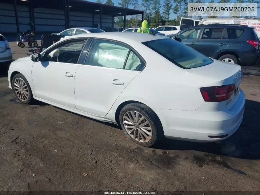 3VWL07AJ9GM260205 2016 Volkswagen Jetta 1.8T Sel