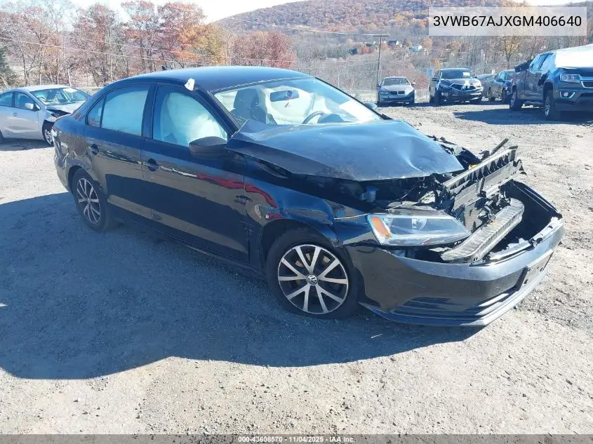 3VWB67AJXGM406640 2016 Volkswagen Jetta 1.4T Se