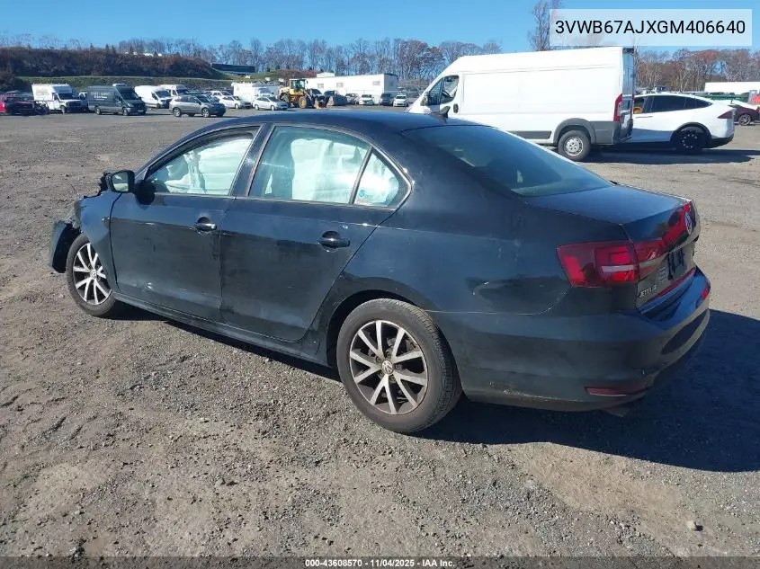 3VWB67AJXGM406640 2016 Volkswagen Jetta 1.4T Se
