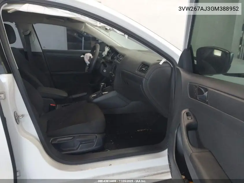 3VW267AJ3GM388952 2016 Volkswagen Jetta 1.4T S
