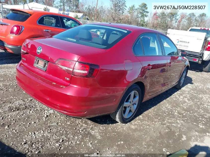 3VW267AJ5GM228507 2016 Volkswagen Jetta 1.4T S