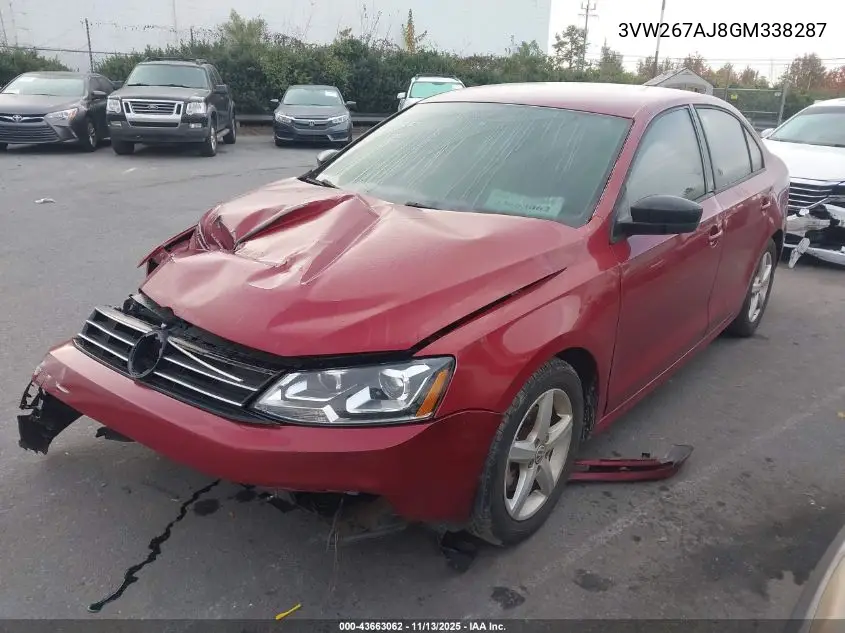 3VW267AJ8GM338287 2016 Volkswagen Jetta 1.4T S