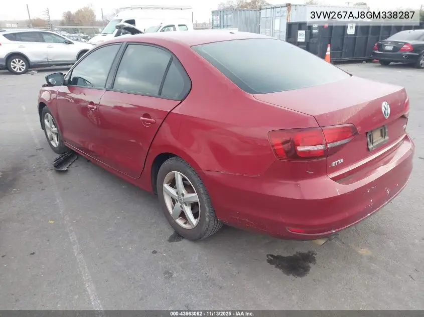 3VW267AJ8GM338287 2016 Volkswagen Jetta 1.4T S