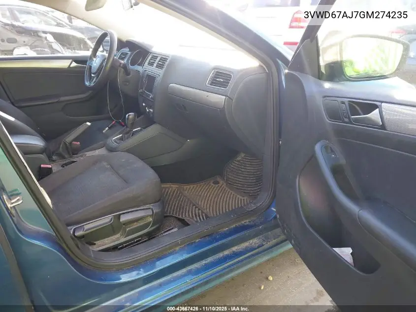 3VWD67AJ7GM274235 2016 Volkswagen Jetta 1.4T Se