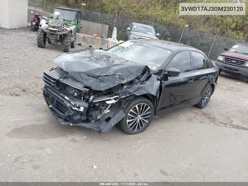 3VWD17AJ3GM230120 2016 Volkswagen Jetta 1.8T Sport