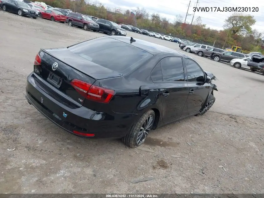 3VWD17AJ3GM230120 2016 Volkswagen Jetta 1.8T Sport