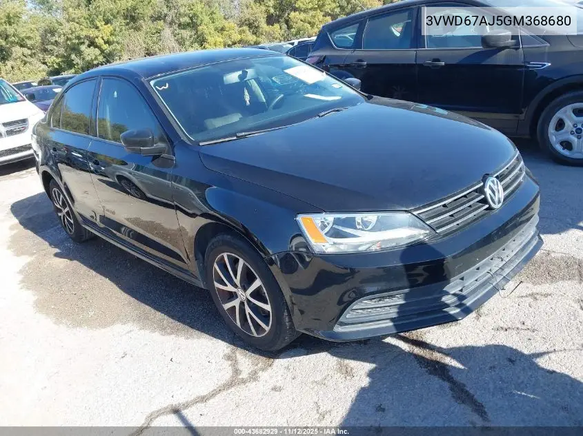 3VWD67AJ5GM368680 2016 Volkswagen Jetta 1.4T Se