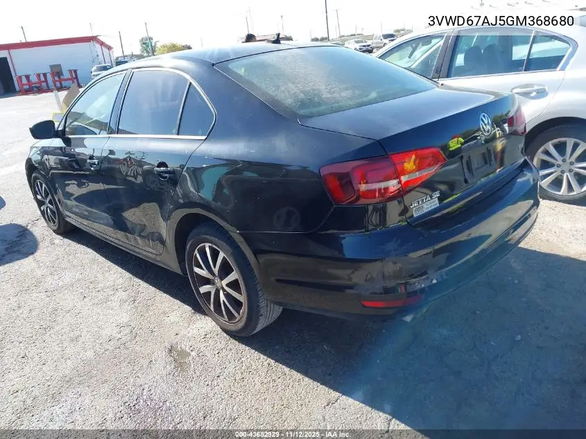 3VWD67AJ5GM368680 2016 Volkswagen Jetta 1.4T Se