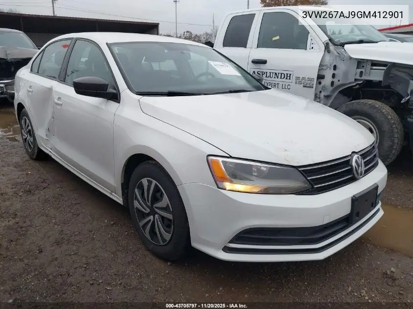 3VW267AJ9GM412901 2016 Volkswagen Jetta 1.4T S