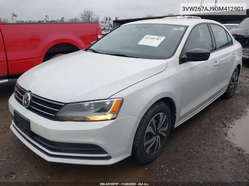 3VW267AJ9GM412901 2016 Volkswagen Jetta 1.4T S