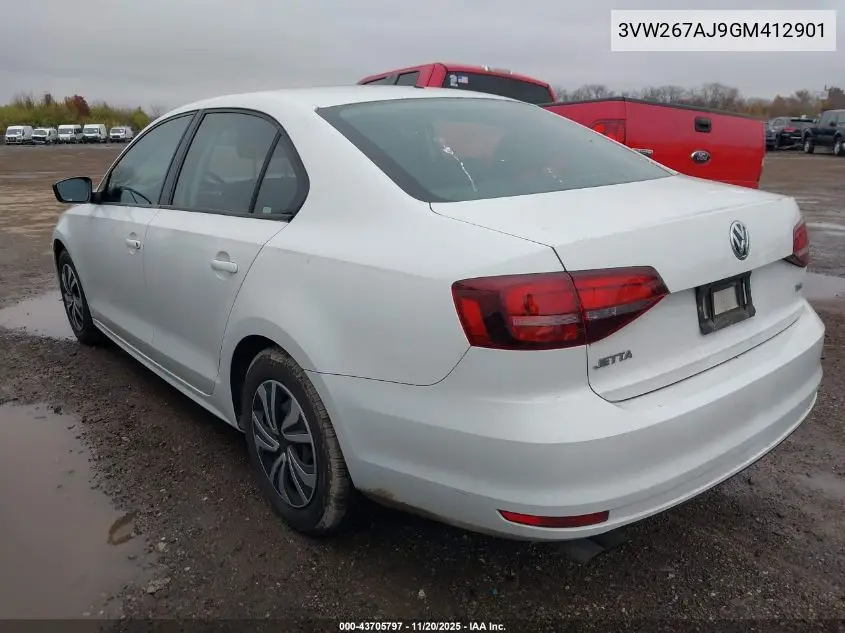 3VW267AJ9GM412901 2016 Volkswagen Jetta 1.4T S