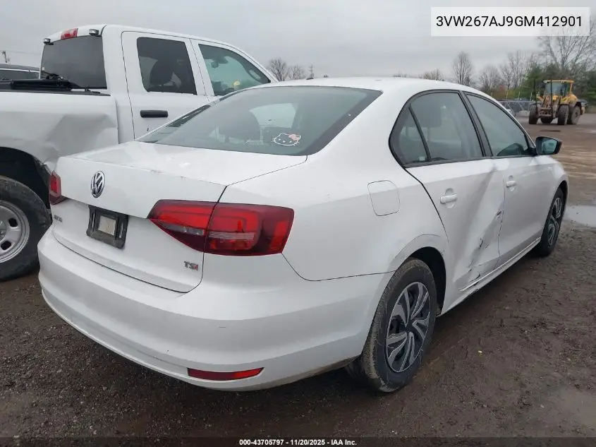 3VW267AJ9GM412901 2016 Volkswagen Jetta 1.4T S