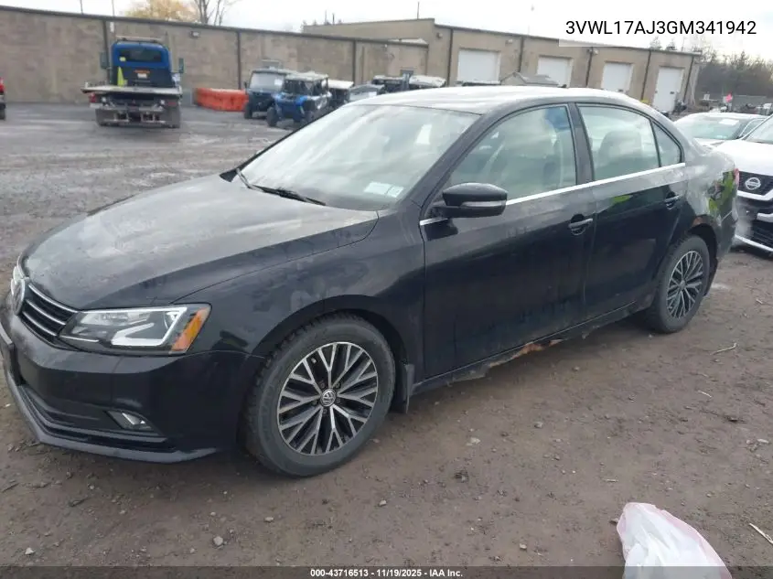 3VWL17AJ3GM341942 2016 Volkswagen Jetta 1.8T Sel Premium