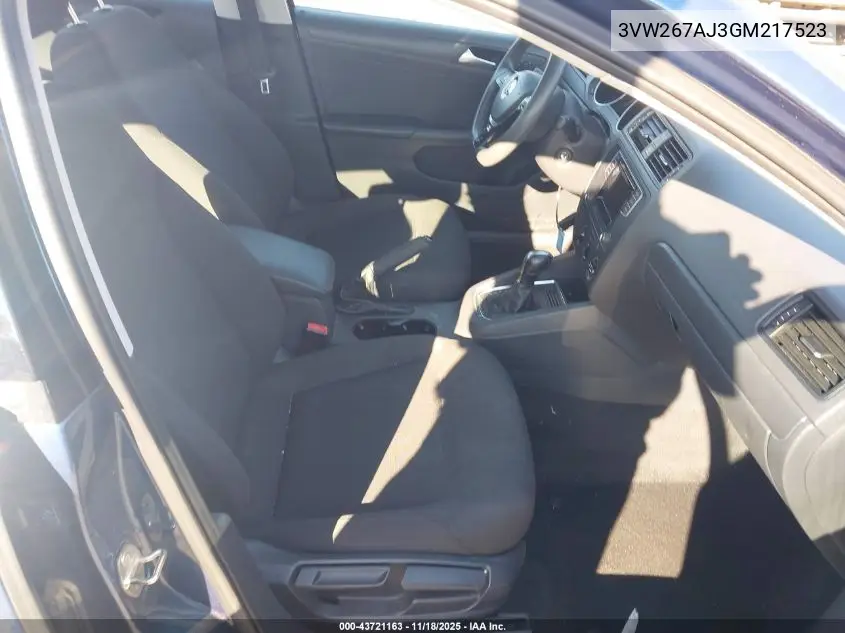 3VW267AJ3GM217523 2016 Volkswagen Jetta 1.4T S