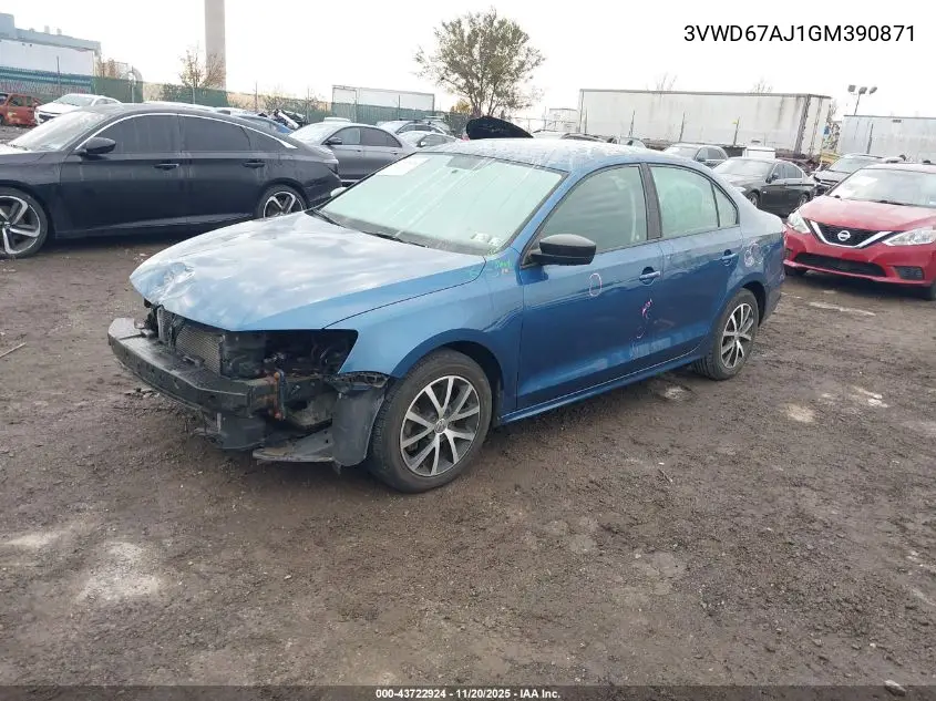 3VWD67AJ1GM390871 2016 Volkswagen Jetta 1.4T Se