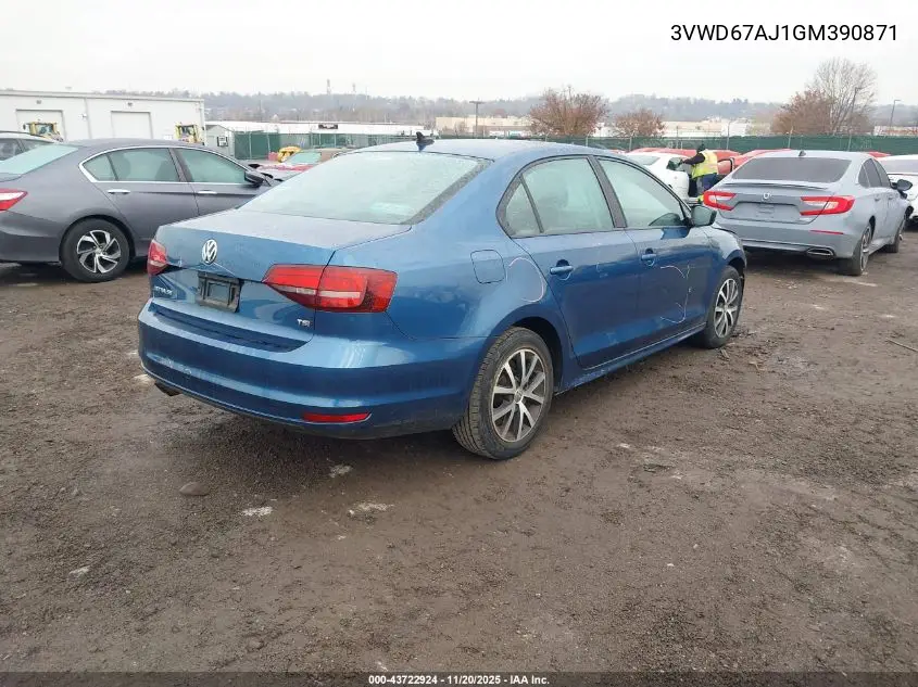 3VWD67AJ1GM390871 2016 Volkswagen Jetta 1.4T Se