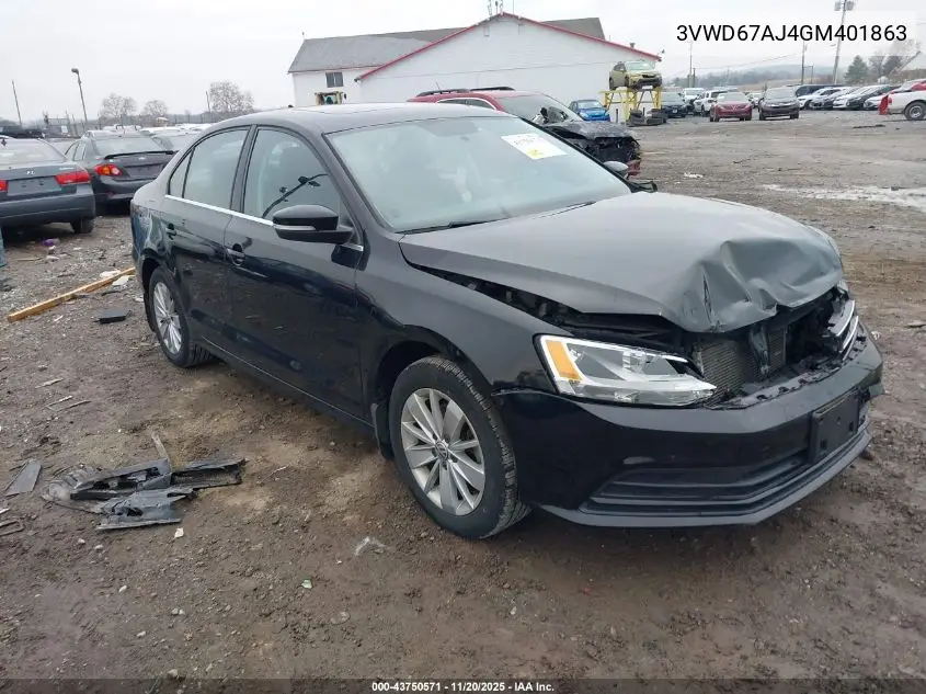 3VWD67AJ4GM401863 2016 Volkswagen Jetta 1.4T Se