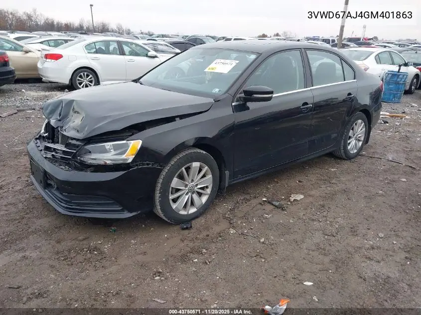 3VWD67AJ4GM401863 2016 Volkswagen Jetta 1.4T Se