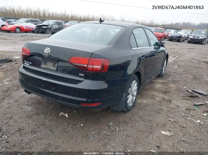 3VWD67AJ4GM401863 2016 Volkswagen Jetta 1.4T Se