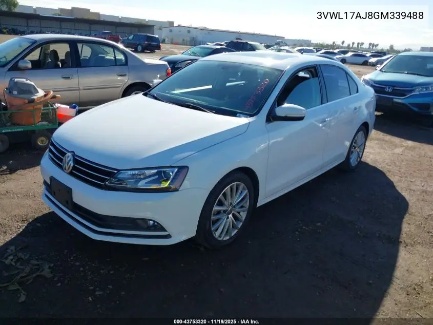 3VWL17AJ8GM339488 2016 Volkswagen Jetta 1.8T Sel
