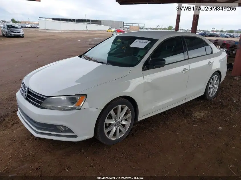 3VWB17AJ2GM349266 2016 Volkswagen Jetta 1.8T Sport