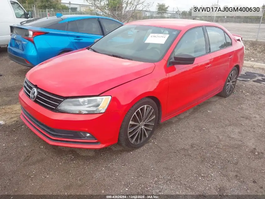 3VWD17AJ0GM400630 2016 Volkswagen Jetta 1.8T Sport