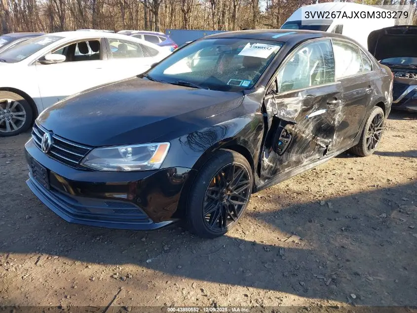 3VW267AJXGM303279 2016 Volkswagen Jetta 1.4T S