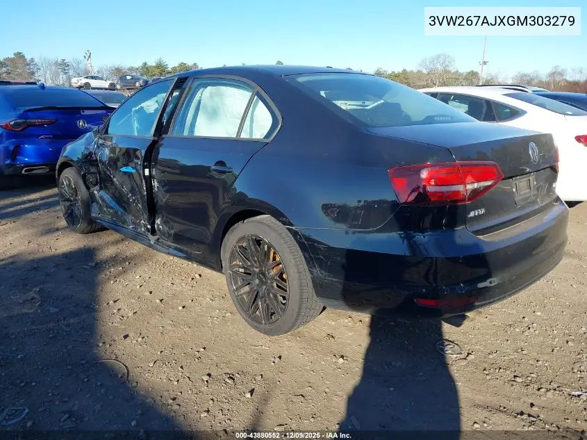 3VW267AJXGM303279 2016 Volkswagen Jetta 1.4T S