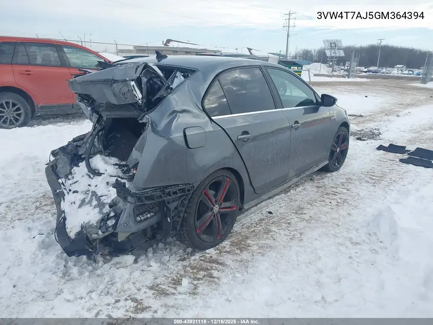 3VW4T7AJ5GM364394 2016 Volkswagen Jetta 2.0T Gli Sel