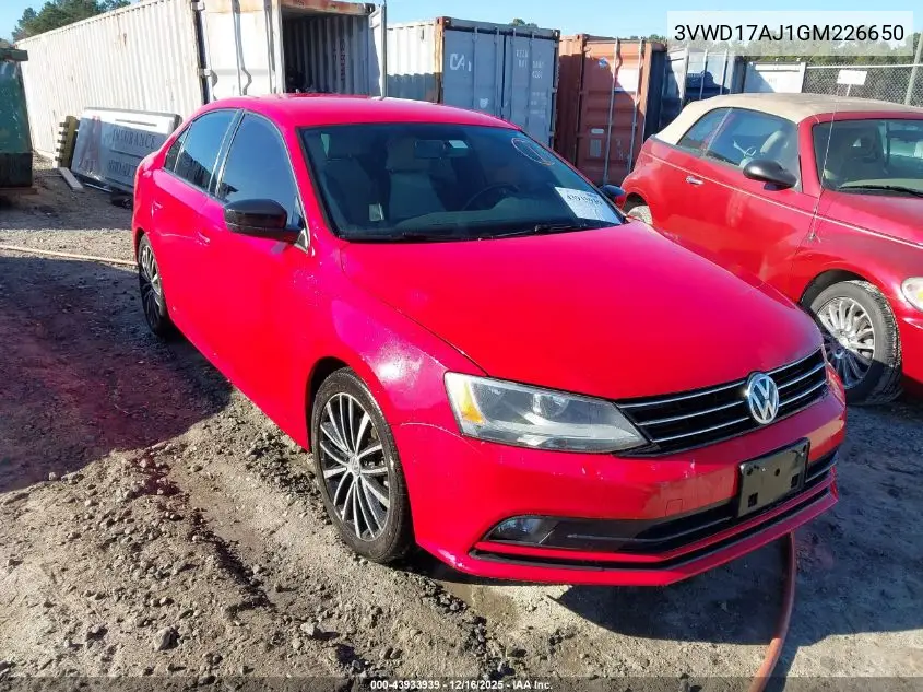 3VWD17AJ1GM226650 2016 Volkswagen Jetta 1.8T Sport