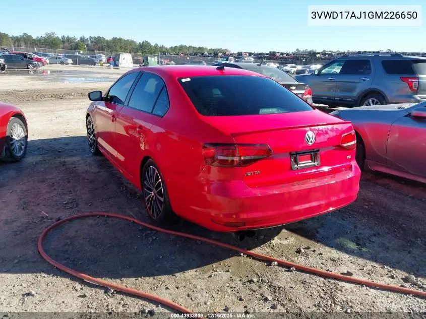 3VWD17AJ1GM226650 2016 Volkswagen Jetta 1.8T Sport