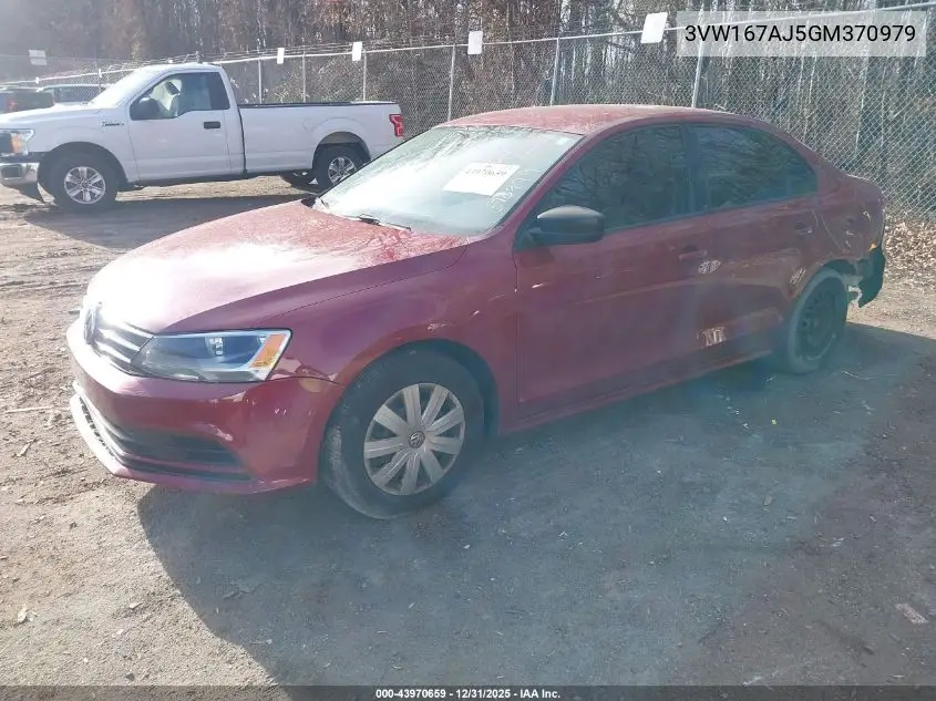 3VW167AJ5GM370979 2016 Volkswagen Jetta 1.4T S