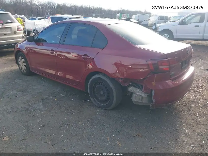 3VW167AJ5GM370979 2016 Volkswagen Jetta 1.4T S