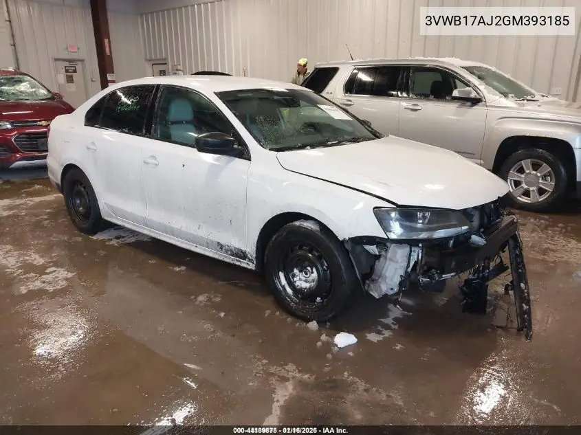 3VWB17AJ2GM393185 2016 Volkswagen Jetta 1.8T Sport