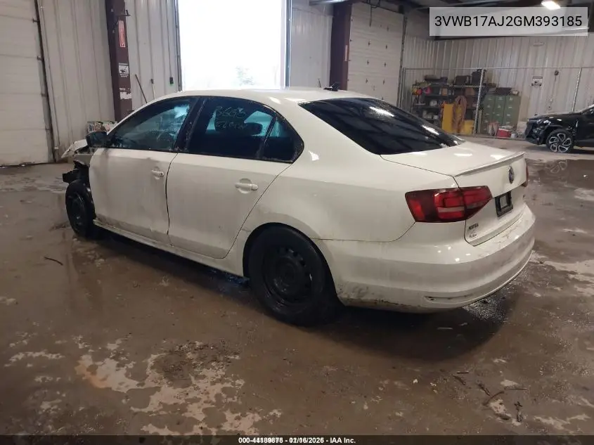 3VWB17AJ2GM393185 2016 Volkswagen Jetta 1.8T Sport