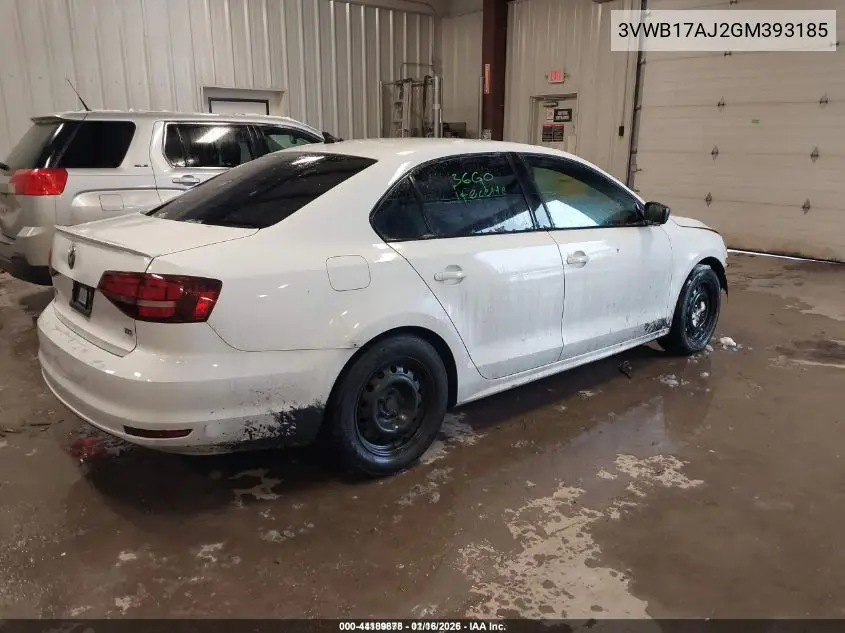 3VWB17AJ2GM393185 2016 Volkswagen Jetta 1.8T Sport