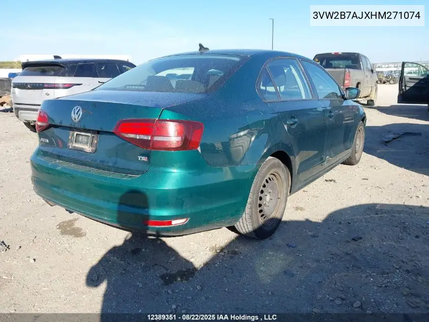 3VW2B7AJXHM271074 2017 Volkswagen Jetta 1.4 Tsi Trendline+