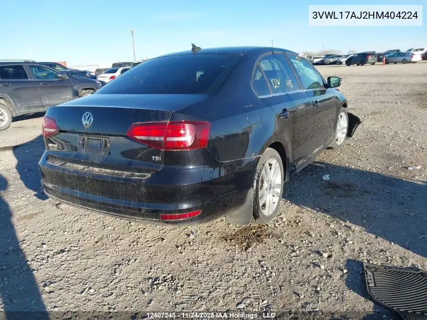 3VWL17AJ2HM404224 2017 Volkswagen Jetta Tsi